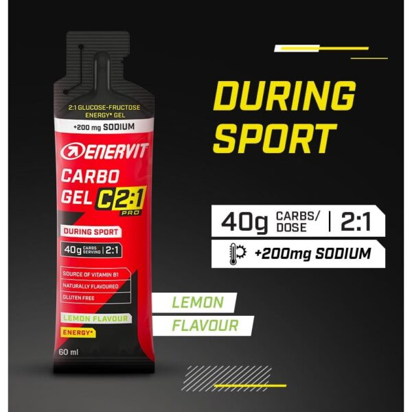 Enervit C2:1 energiahyytelö Carbo 60 ml sitruuna + natrium (200 mg) - Image 2