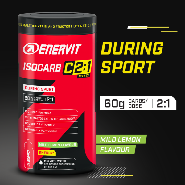 Enervit C2:1 Isocarb -juoma 650g mieto sitruuna - Image 2